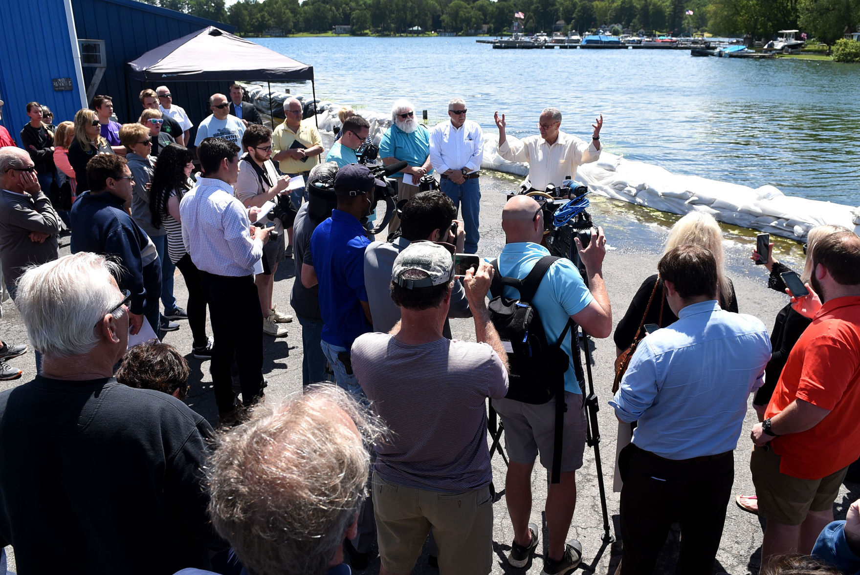 Schumer tours flood damage 4.JPG